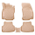 ELMASLINE 3D Gummimatten für SEAT LEON III 2012 - 2020 (Beige)