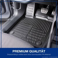 Gummimatten Set für VW GOLF 7 (VII) 2012-2020 | Zubehör Fußmatten | Passend für Variant & Schrägheck