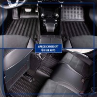 Design 3D Gummimatten Set für VW GOLF 8 (VIII) 2019-2024 | Zubehör Fußmatten | Passt nicht in Mild-Hybrid!