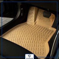 Design 3D Gummimatten Set für MERCEDES E-KLASSE W210 1995-2003 BEIGE