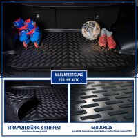 ELMASLINE 3D Gummimatten & Kofferraumwanne Set für SEAT Tarraco ab 2019 (7-Sitzer) oberer Ladeboden