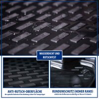 ELMASLINE 3D Gummimatten & Kofferraumwanne Set für SEAT Tarraco ab 2019 (7-Sitzer) oberer Ladeboden